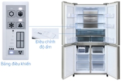 Tủ lạnh Sharp Inverter 572 lít Multi Door SJ-FX650V-SL