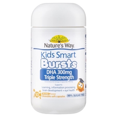 Dầu Cá Liều Cao Nature's Way Kids Smart DHA 300mg Triple Strength 50 Soft Capsules
