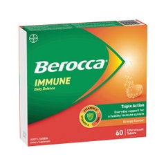 Viên Sủi Hỗ Trợ Hệ Miễn Dịch Berocca Immune Daily Defence (Vị Cam/ Quả Mọng) 60 Viên