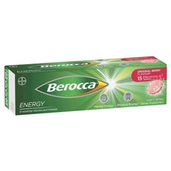 Viên Sủi Tăng Lực Berocca Energy Effervescent (Vị Cam/ Chanh/ Dâu/ Xoài và Cam)15 Viên