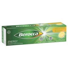 Viên Sủi Tăng Lực Berocca Energy Effervescent (Vị Cam/ Chanh/ Dâu/ Xoài và Cam)15 Viên