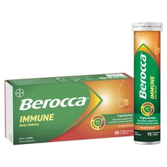 Viên Sủi Hỗ Trợ Hệ Miễn Dịch Berocca Immune Daily Defence (Vị Cam/ Quả Mọng) 15V & 60 V