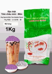 Trân châu Mini KHOAI MÔN Đặc Biệt Long Phú gói 1kg - Size mini (hạt tiêu) 1.2li - Không có vị ngọt