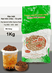 Trân châu CAFE Đặc Biệt Long Phú gói 1kg - Size Trung Truyền thống - Không có vị ngọt