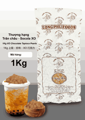 Trân châu Socola XO Thượng Hạng Long Phú gói 1kg - Size Trung Truyền thống - Có vị ngọt