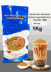 Trân châu ĐƯỜNG ĐEN Đặc Biệt Long Phú gói 1kg - Size Trung Truyền thống - Không có vị ngọt