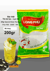 Lục Trà Đặc Biệt Túi lọc Long Phú gói 200gr (10gói*20gr) - Thơm hương Trà, đậm vị trà thiên nhiên