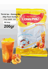 Trà ĐÀO Túi lọc Long Phú gói 200gr (10gói*20gr) - Thơm hương Đào, đậm vị trà thiên nhiên
