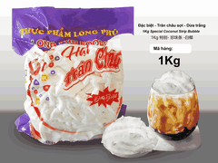 Trân châu Sợi Hương DỪA TRẮNG Đặc Biệt Long Phú gói 1kg - Size Sợi Trung - Không có vị ngọt