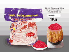 Trân châu Sợi Hương DÂU TÂY Đặc Biệt Long Phú gói 1kg - Size Sợi Trung - Không có vị ngọt