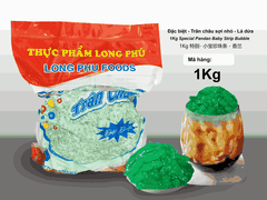 Trân châu Sợi NHUYỄN (Nhỏ) Hương LÁ DỨA Đặc Biệt Long Phú gói 1kg - Size Sợi Nhuyễn (mini) - Không có vị ngọt