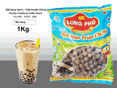 Bột Báng Trân châu Hương CAFE Đặc Biệt Long Phú gói 1kg - Size Hạt TO - Không có vị ngọt