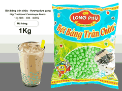 Bột Báng Trân châu Hương DƯA GANG Đặc Biệt Long Phú gói 1kg - Size Trung Truyền thống - Không có vị ngọt
