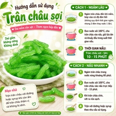 Trân châu Sợi Đặc Biệt Long Phú gói 1kg - Size Sợi Trung - Không có vị ngọt