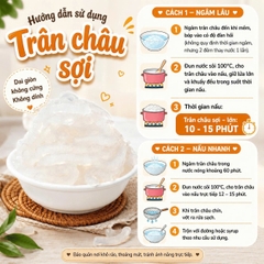 Trân châu Sợi Đặc Biệt Long Phú gói 1kg - Size Sợi Trung - Không có vị ngọt
