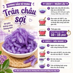 Trân châu Sợi Đặc Biệt Long Phú gói 1kg - Size Sợi Trung - Không có vị ngọt