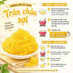 Trân châu Sợi Đặc Biệt Long Phú gói 1kg - Size Sợi Trung - Không có vị ngọt