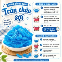 Trân châu Sợi Đặc Biệt Long Phú gói 1kg - Size Sợi Trung - Không có vị ngọt