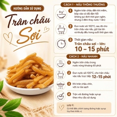 Trân châu Sợi Đặc Biệt Long Phú gói 1kg - Size Sợi Trung - Không có vị ngọt