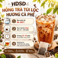 Hồng Trà Hương CAFE Túi Lọc MINI 2gr Long Phú – Gói 60gr (30 gói × 2gr, Thơm Hương Cafe, Đậm Vị Trà)