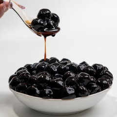 Trân châu Đường đen THƯỢNG HẠNG có vị ngọt Long Phú gói 1kg_Hạt Trung - size 2.2