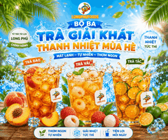 Trà ĐÀO Túi Lọc MINI 2gr Long Phú – Gói 60gr (30 gói × 2gr, Thơm Hương Đào, Đậm Vị Trà)