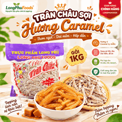 Trân châu Sợi Đặc Biệt Long Phú gói 1kg - Size Sợi Trung - Không có vị ngọt
