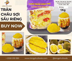 Trân châu Sợi Hương SẦU RIÊNG Đặc Biệt Long Phú gói 1kg - Size Sợi Trung - Không có vị ngọt