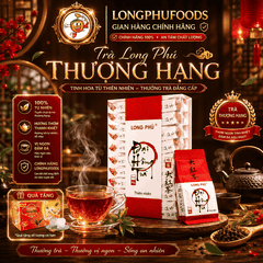 [Trà Xá Cao Cấp] ĐẠI HỒNG BÀO Long Phú Hộp ĐỎ 200gr (20 gói*10gr) - Trà Thượng Hạng - Đậm Đà Trọn vị Thơm ngon trong từng tách trà