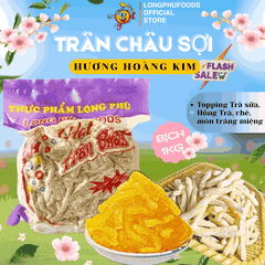 Trân châu Sợi Hương HOÀNG KIM Đặc Biệt Long Phú gói 1kg - Size Sợi Trung - Không có vị ngọt