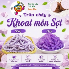 Trân châu Sợi Đặc Biệt Long Phú gói 1kg - Size Sợi Trung - Không có vị ngọt