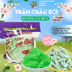 Trân châu Sợi Hương LÁ DỨA Đặc Biệt Long Phú gói 1kg - Size Sợi Trung - Không có vị ngọt
