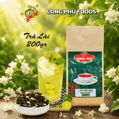 Lục Trà Lài (Trà Xá) Long Phú gói 200gr - Ngát hương trà xanh và hương lài thơm ngon, đậm vị trà thiên nhiên