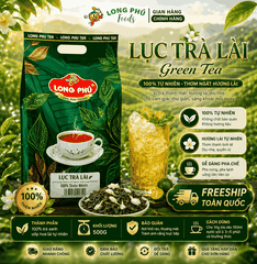 Lục Trà Lài (Trà Xá) Long Phú gói 500gr - Ngát hương trà xanh và hương lài thơm ngon, đậm vị trà thiên nhiên