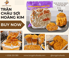 Trân châu Sợi Hương HOÀNG KIM Đặc Biệt Long Phú gói 1kg - Size Sợi Trung - Không có vị ngọt