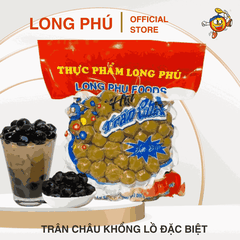 Trân châu Khổng Lồ ĐƯỜNG ĐEN Đặc Biệt (Milo Dằm) Long Phú gói 1kg - Size 18li - Không có vị ngọt