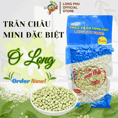 Trân châu Mini Ô LONG Đặc biệt Long Phú gói 1kg - Size mini (hạt tiêu) 1.2li - Không có vị ngọt