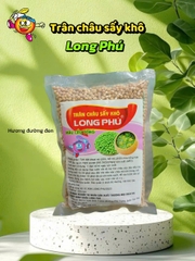 Trân châu SẤY KHÔ Hương ĐƯỜNG ĐEN Long Phú gói 300gr - Size mini (hạt tiêu) 1.2li - Không có vị ngọt