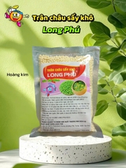 Trân châu SẤY KHÔ Hương HOÀNG KIM Long Phú gói 300gr - Size mini (hạt tiêu) 1.2li - Không có vị ngọt