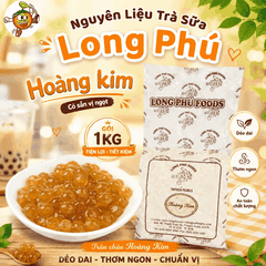 Trân châu HOÀNG KIM Thượng Hạng Long Phú gói 1kg - Size Trung Truyền thống - Có vị ngọt
