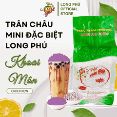 Trân châu Mini KHOAI MÔN Đặc Biệt Long Phú gói 1kg - Size mini (hạt tiêu) 1.2li - Không có vị ngọt