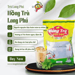 Hồng Trà TRUYỀN THỐNG Túi lọc Long Phú gói 200gr (10gói*20gr) - Thơm ngon, đậm vị trà thiên nhiên