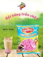Bột Báng Trân châu Hương DÂU TÂY Đặc Biệt Long Phú gói 1kg - Size Hạt TO - Không có vị ngọt