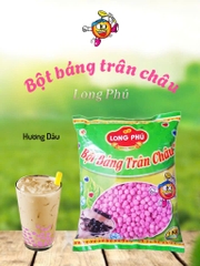 Bột Báng Trân châu Hương DÂU TÂY Đặc Biệt Long Phú gói 1kg - Size Trung - Không có vị ngọt