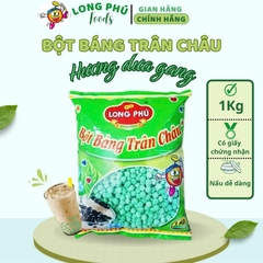 Bột Báng Trân châu Hương DƯA GANG Đặc Biệt Long Phú gói 1kg - Size Trung Truyền thống - Không có vị ngọt
