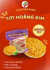 Trân châu Sợi Hương HOÀNG KIM Đặc Biệt Long Phú gói 1kg - Size Sợi Trung - Không có vị ngọt
