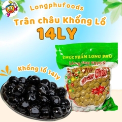 Trân châu Hạt TO ĐƯỜNG ĐEN Đặc Biệt Long Phú gói 1kg - Size 14li - Không có vị ngọt