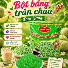 Bột Báng Trân châu Hương DƯA GANG Đặc Biệt Long Phú gói 1kg - Size Trung Truyền thống - Không có vị ngọt