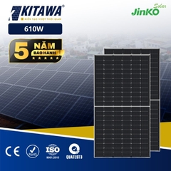 Tấm Pin Năng Lượng Mặt Trời Jinko 610W 2 Mặt Kính Chính Hãng