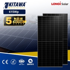 Tấm Pin Năng Lượng Mặt Trời Longi 615Wp 2 Mặt Kính Chính Hãng